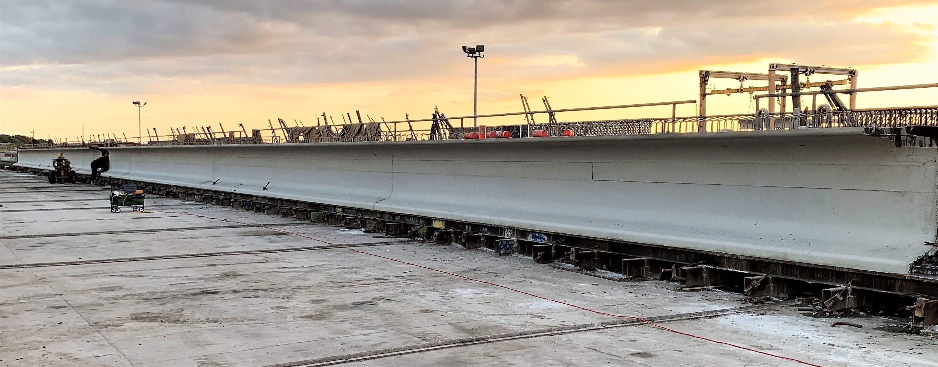 Stress evaluation in prestressed concrete bridge girder using ultrasonic wave.